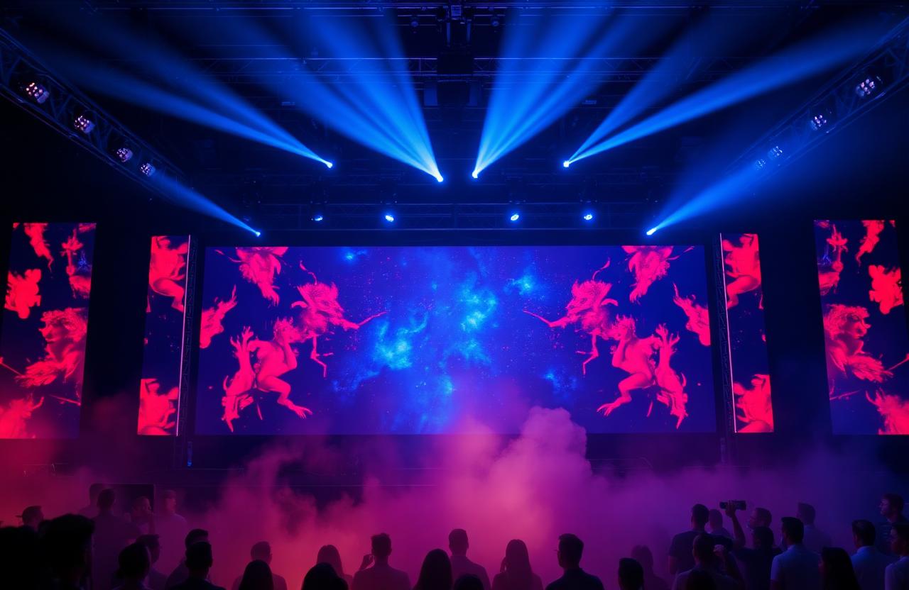 شاشة LED على المسرح